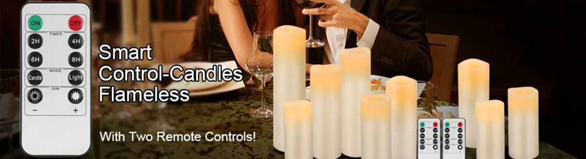 antizer Flameless Candles Led Candles Pack of 9  Black Real Wax Battery Candles with Remote Timer