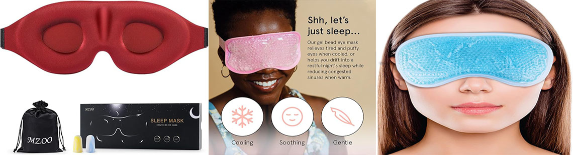 MZOO Luxury Sleep Mask for Back and Side Sleeper, 100% Block Out Light Sleeping Eye Mask for Women Men, Zero Eye Pressure 3D Contoured Night Blindfold, Breathable & Soft Eye Shade Cover